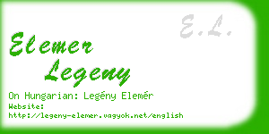 elemer legeny business card